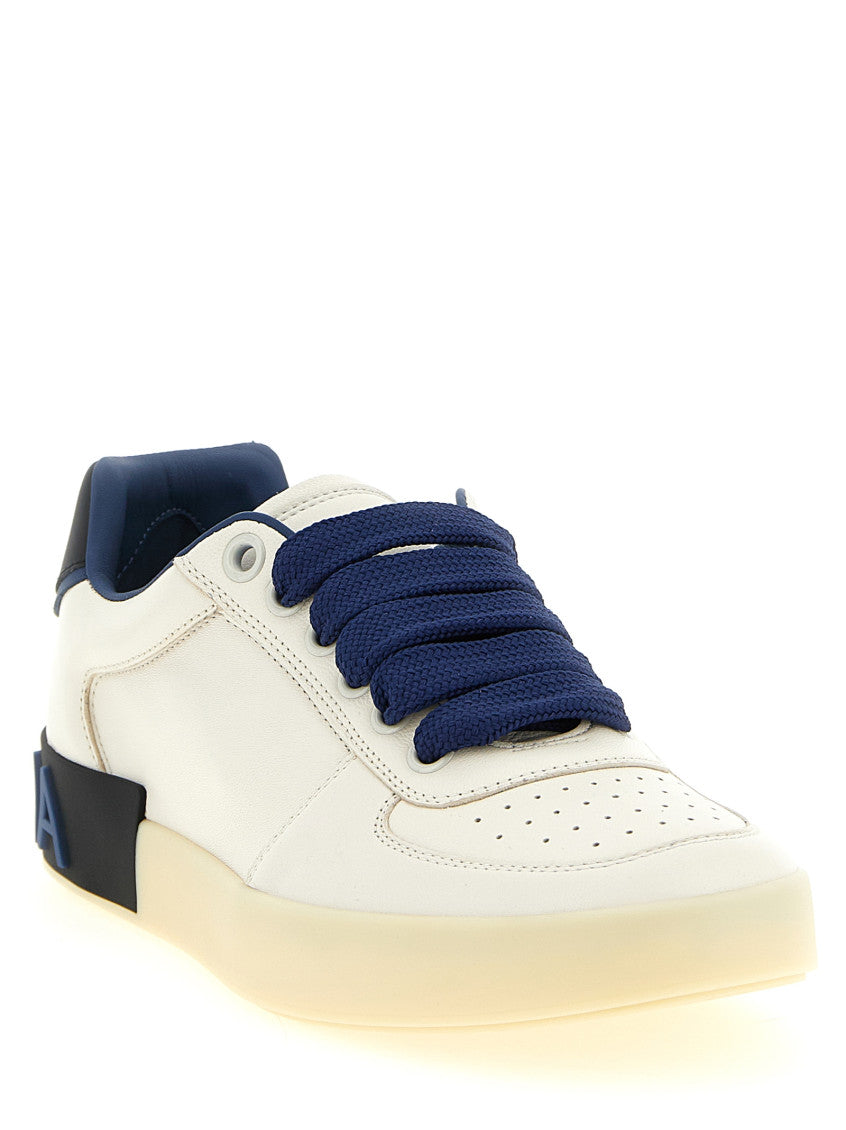 Blue White Logo Sneakers 3