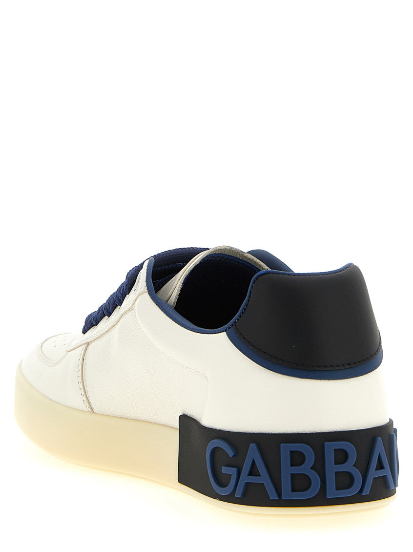 Blue White Logo Sneakers 4