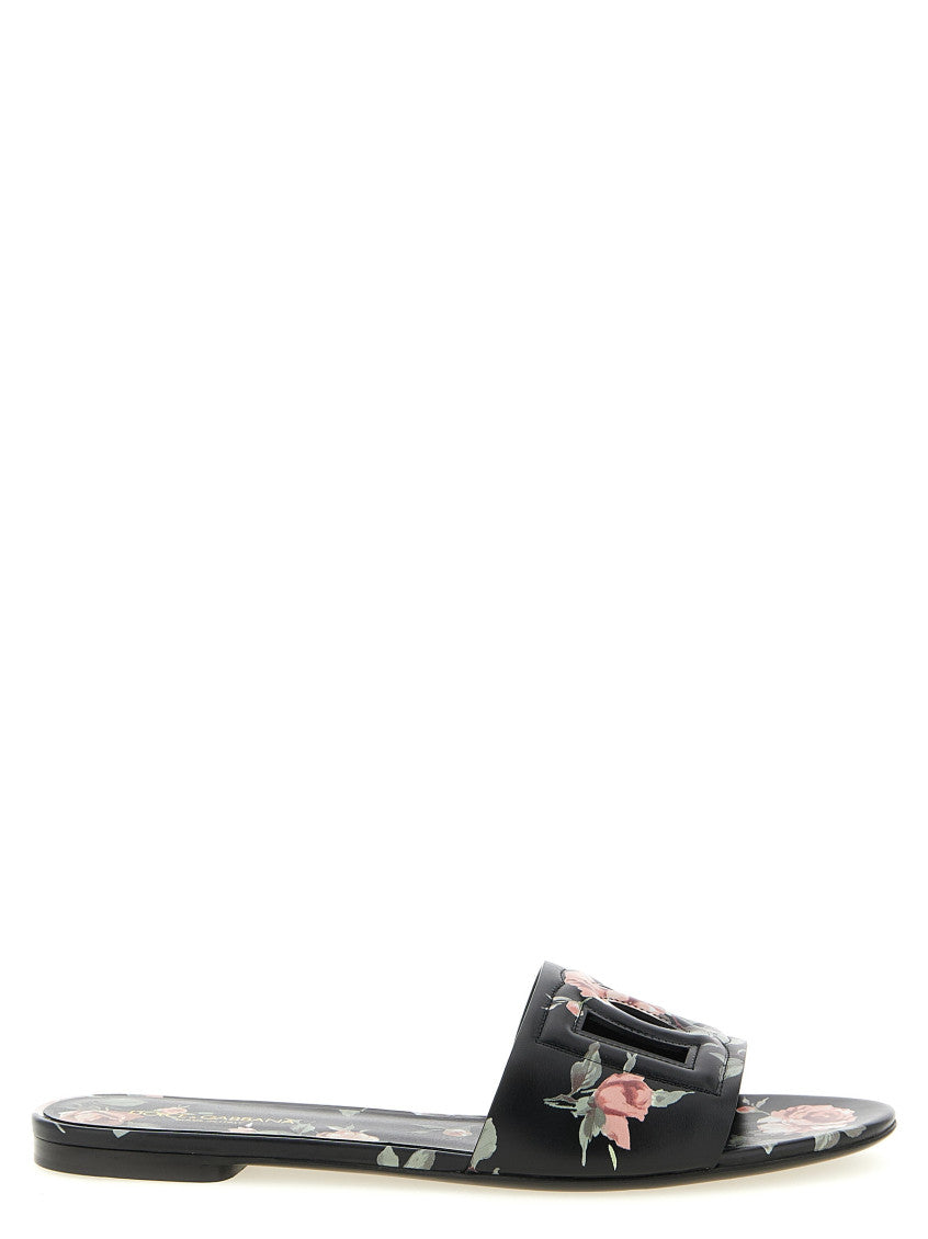 Black Floral Sandals 1