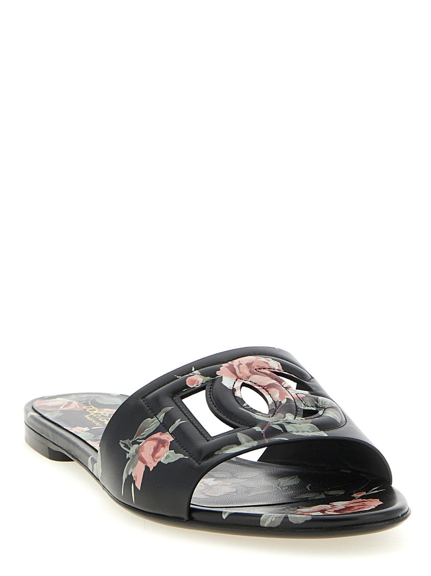 Black Floral Sandals 2