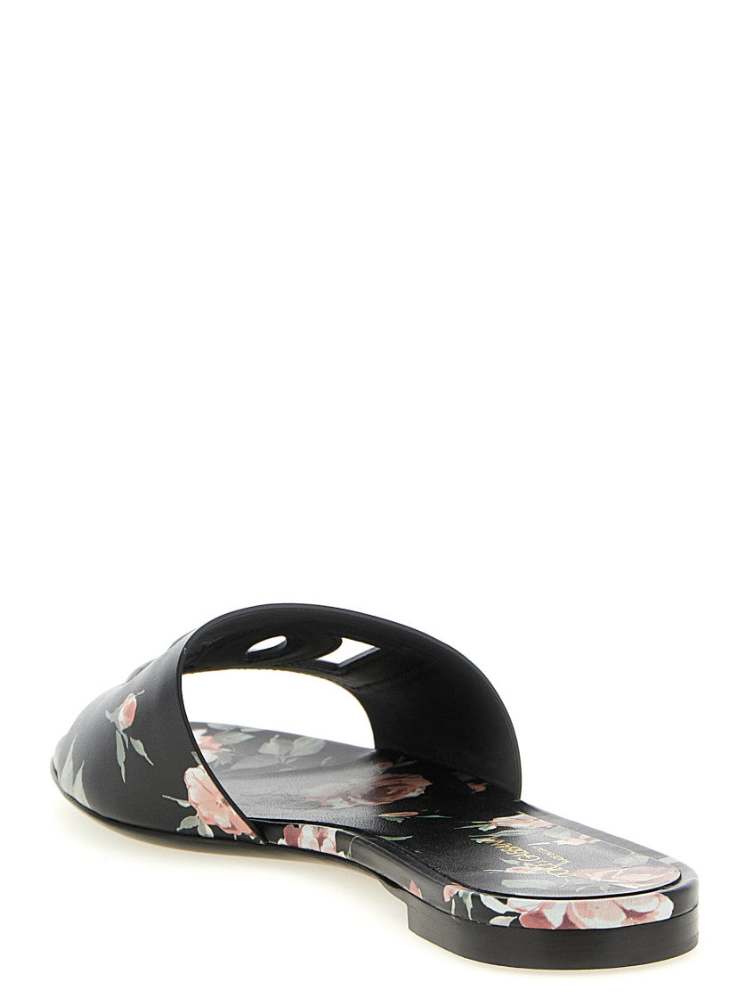 Black Floral Sandals 3