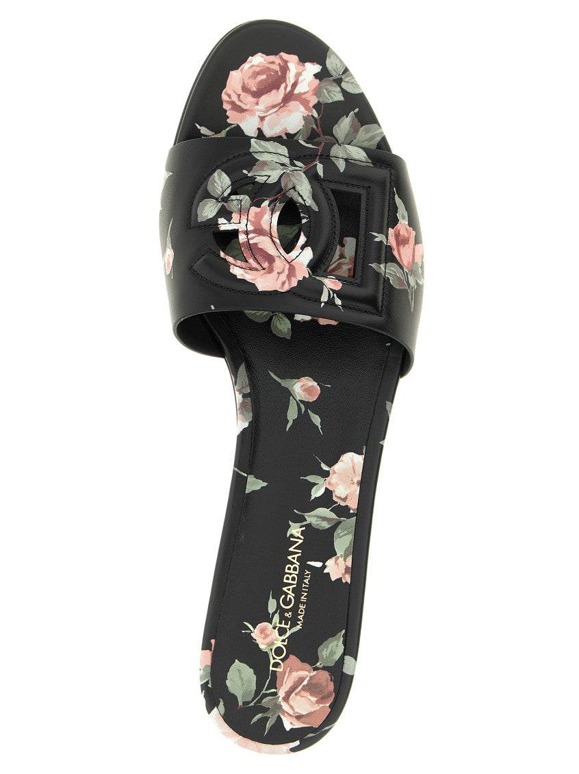 Black Floral Sandals 4