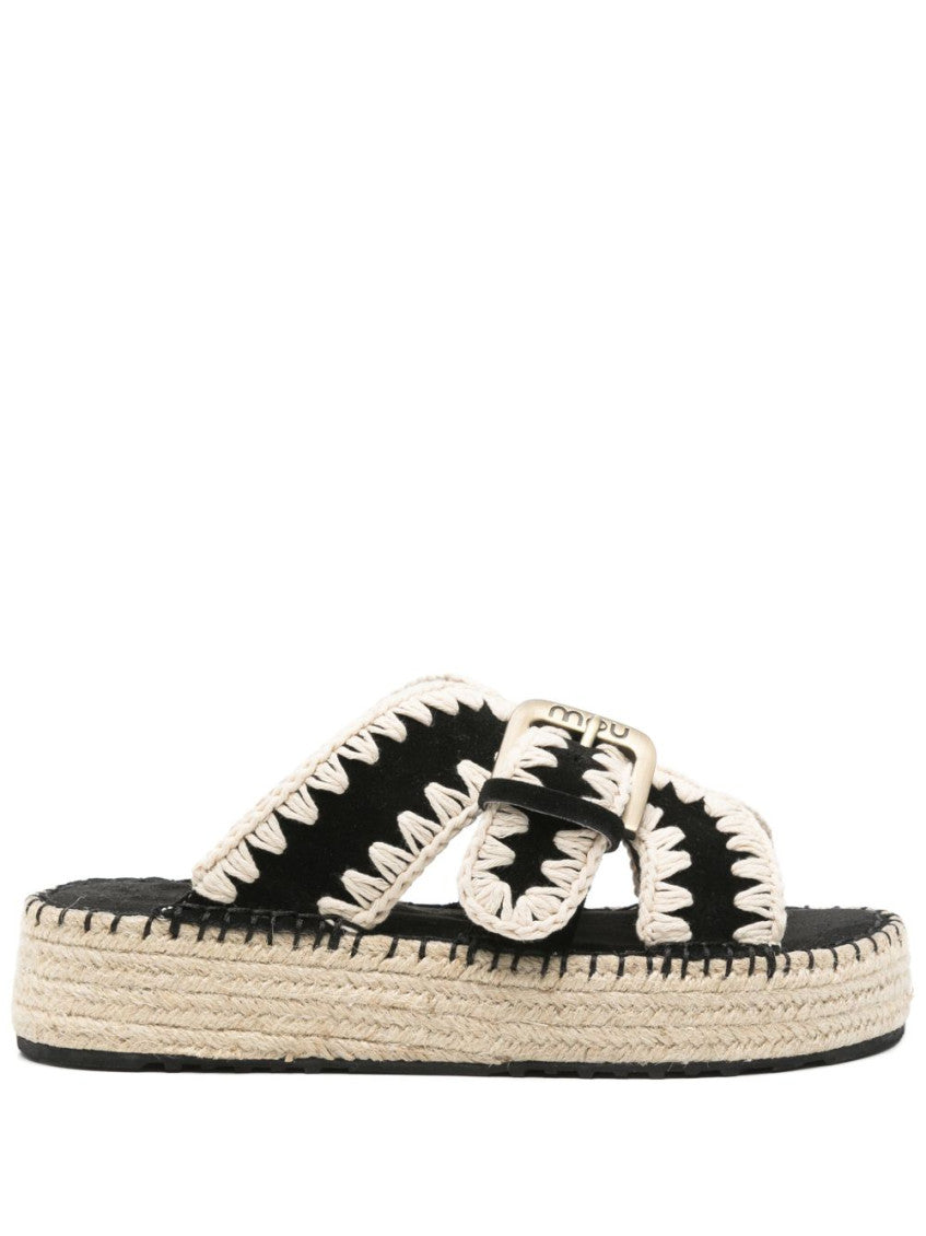 Black Slip-on Sandals 1