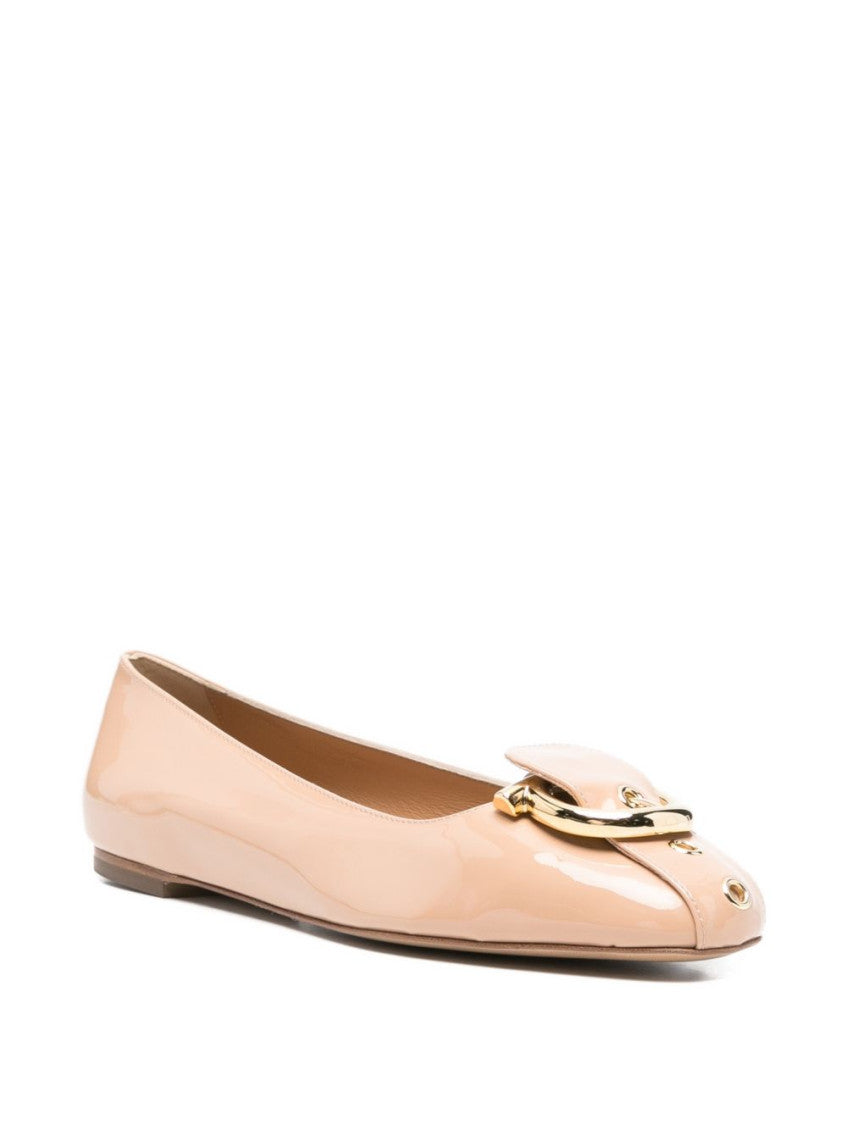Brown Leather Ballet Flats 2