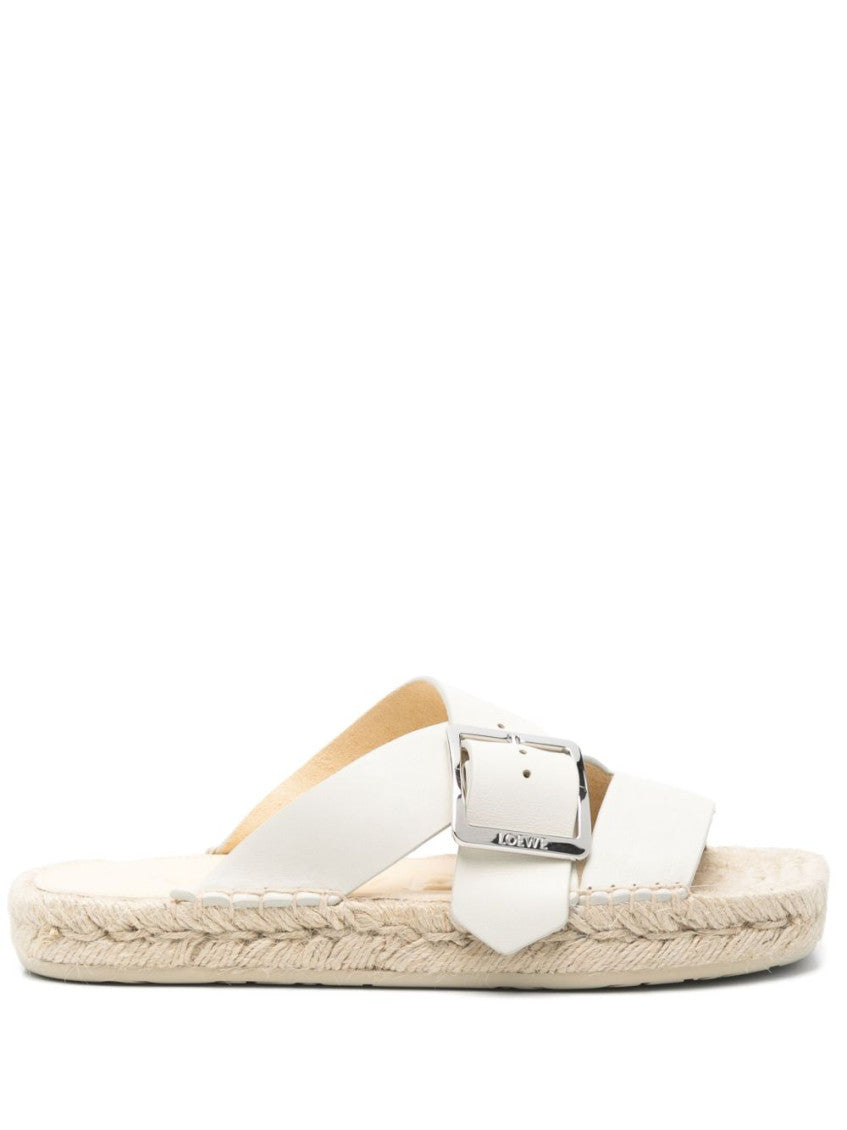 White Leather Sandals 1