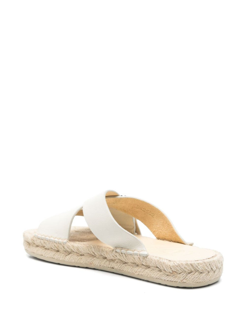 White Leather Sandals 3
