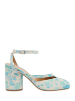 Light Blue Floral Pumps 1