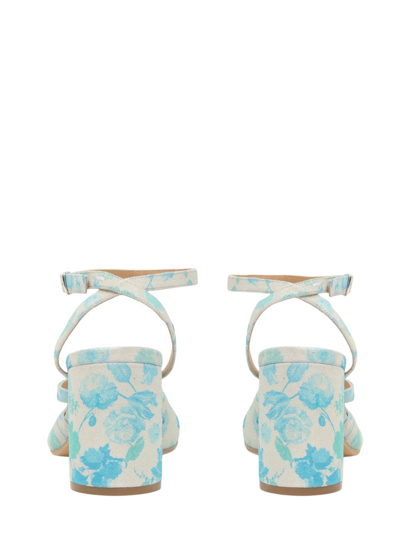 Light Blue Floral Pumps 3