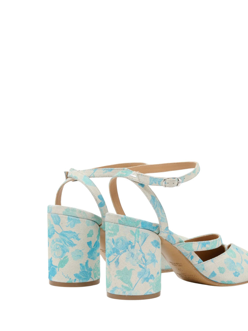 Light Blue Floral Pumps 4