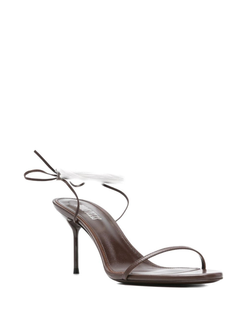 Brown Open Toe Heels 2