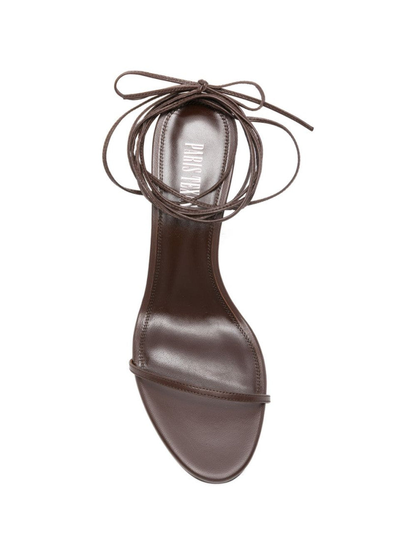 Brown Open Toe Heels 4
