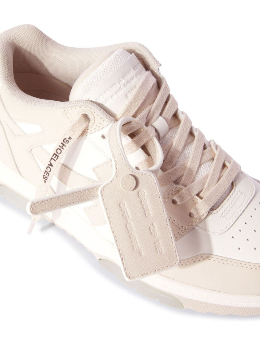Beige Out Of Office Leather Sneakers 4