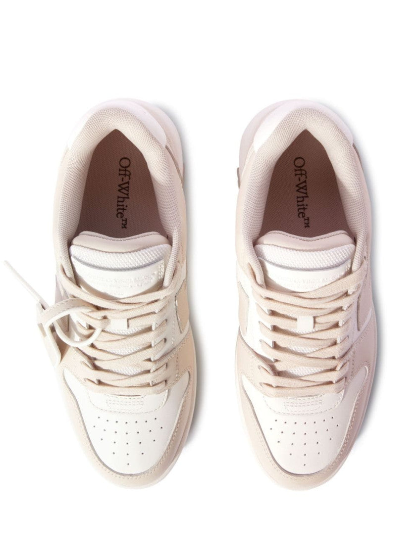 Beige Out Of Office Leather Sneakers 5