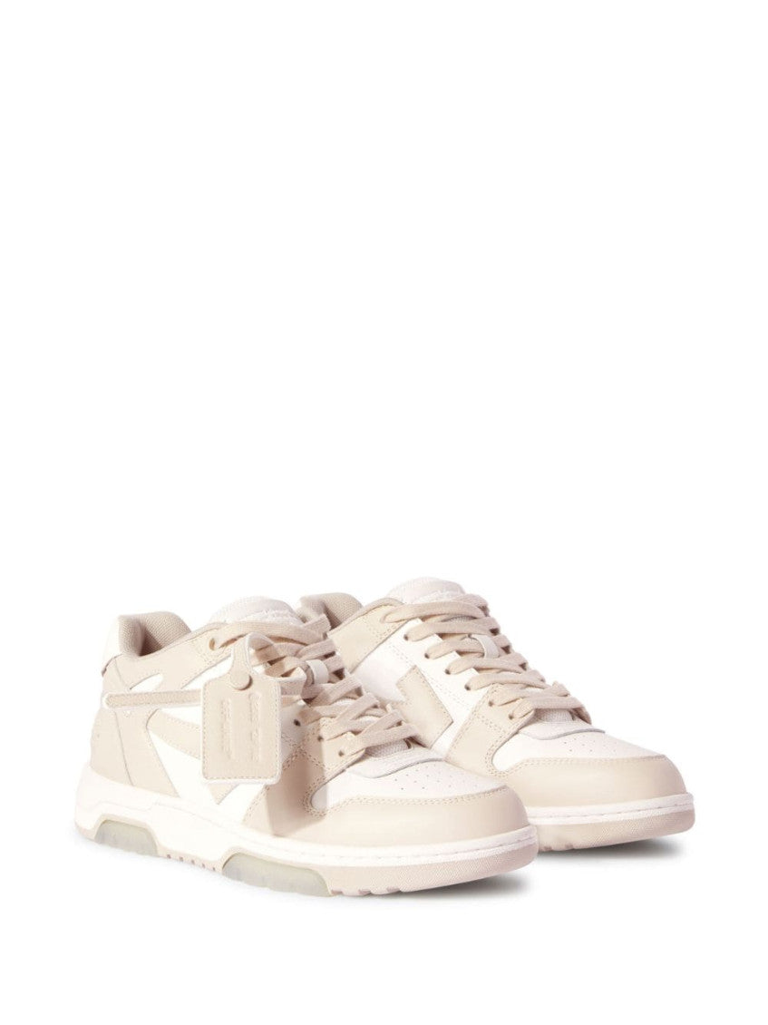 Beige Out Of Office Leather Sneakers 6