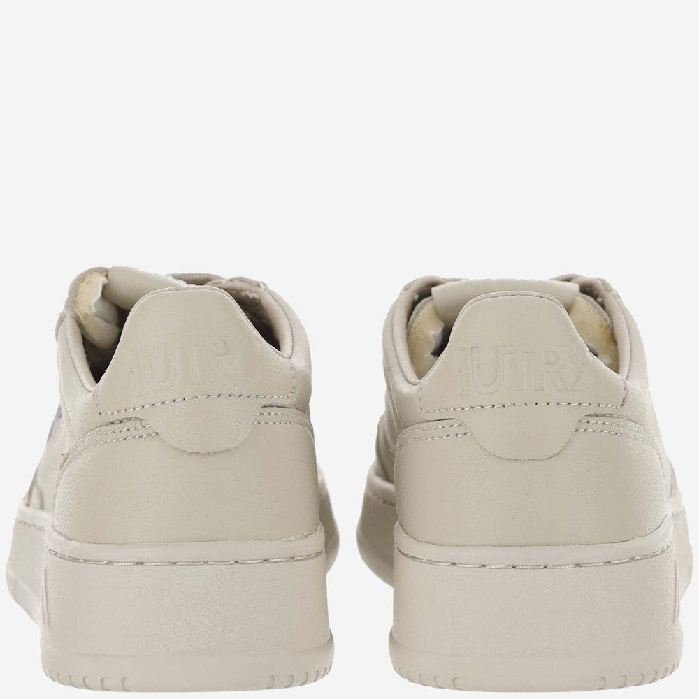 Beige Round Toe Sneakers 4