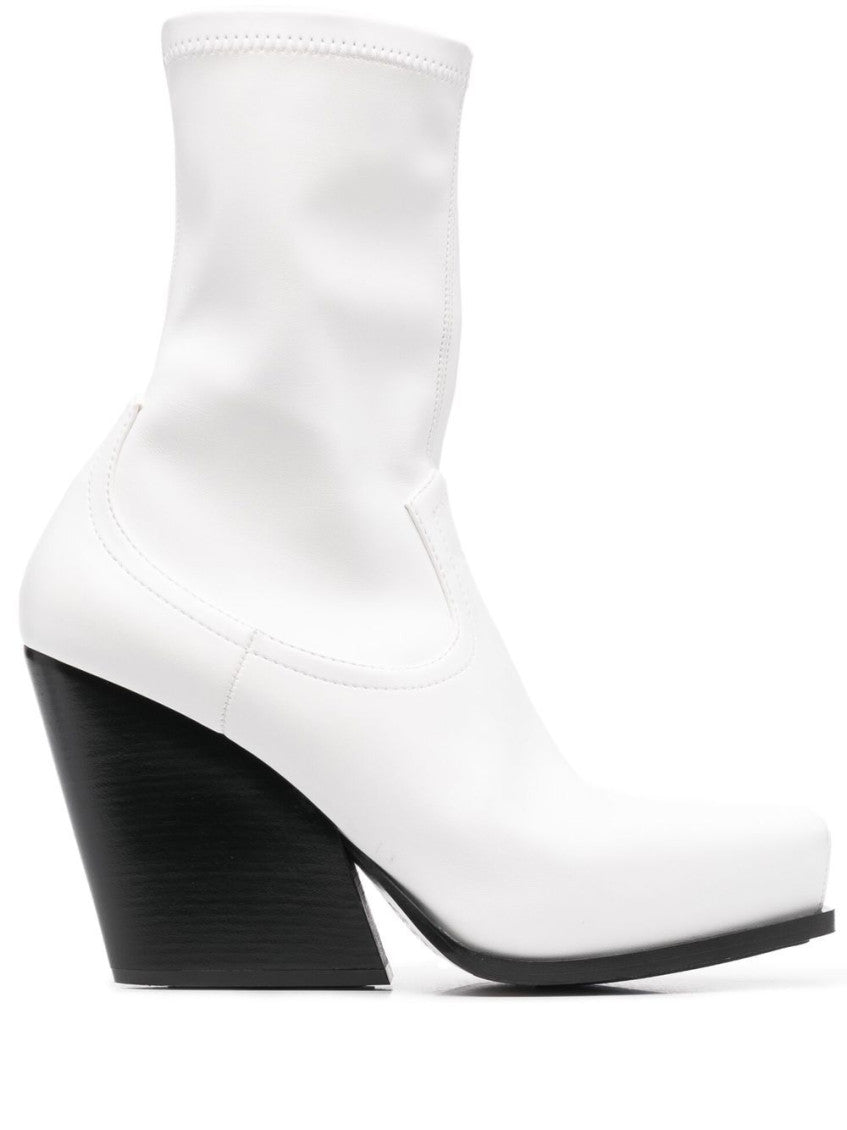 White Cowboy Ankle Boots 2