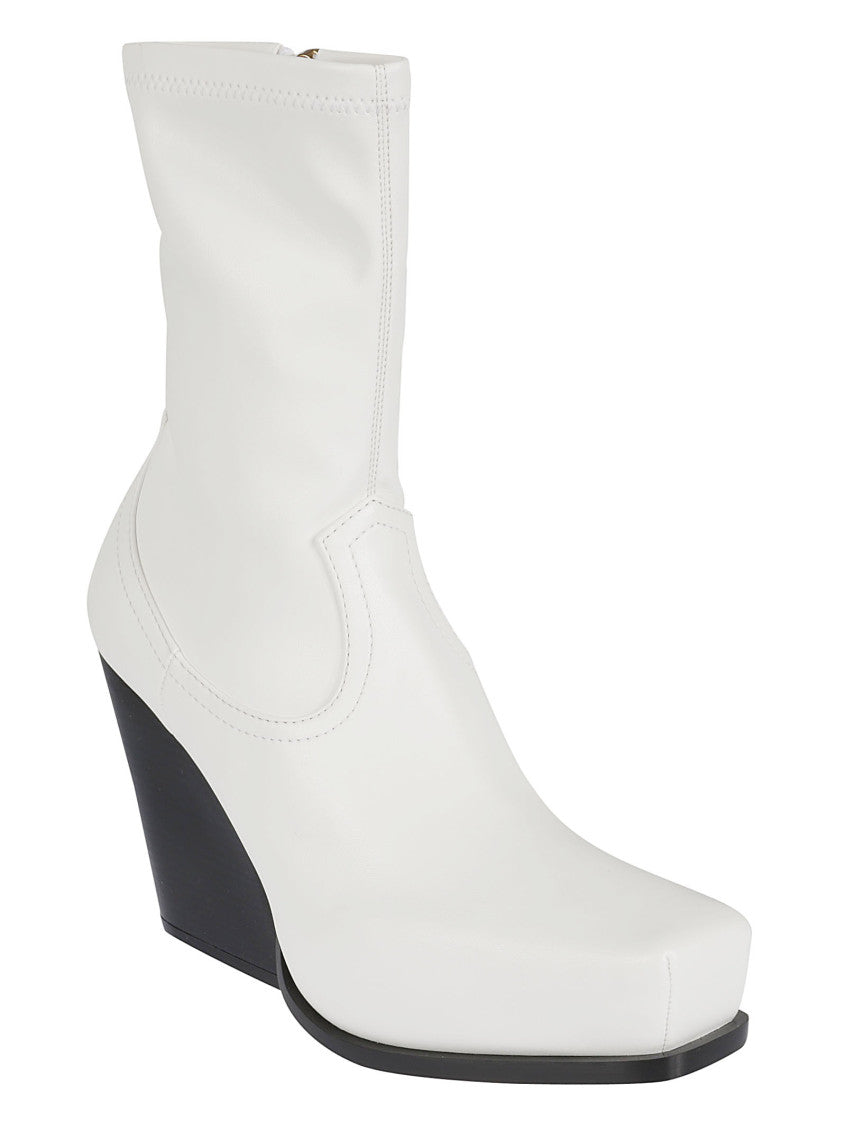 White Cowboy Ankle Boots 3