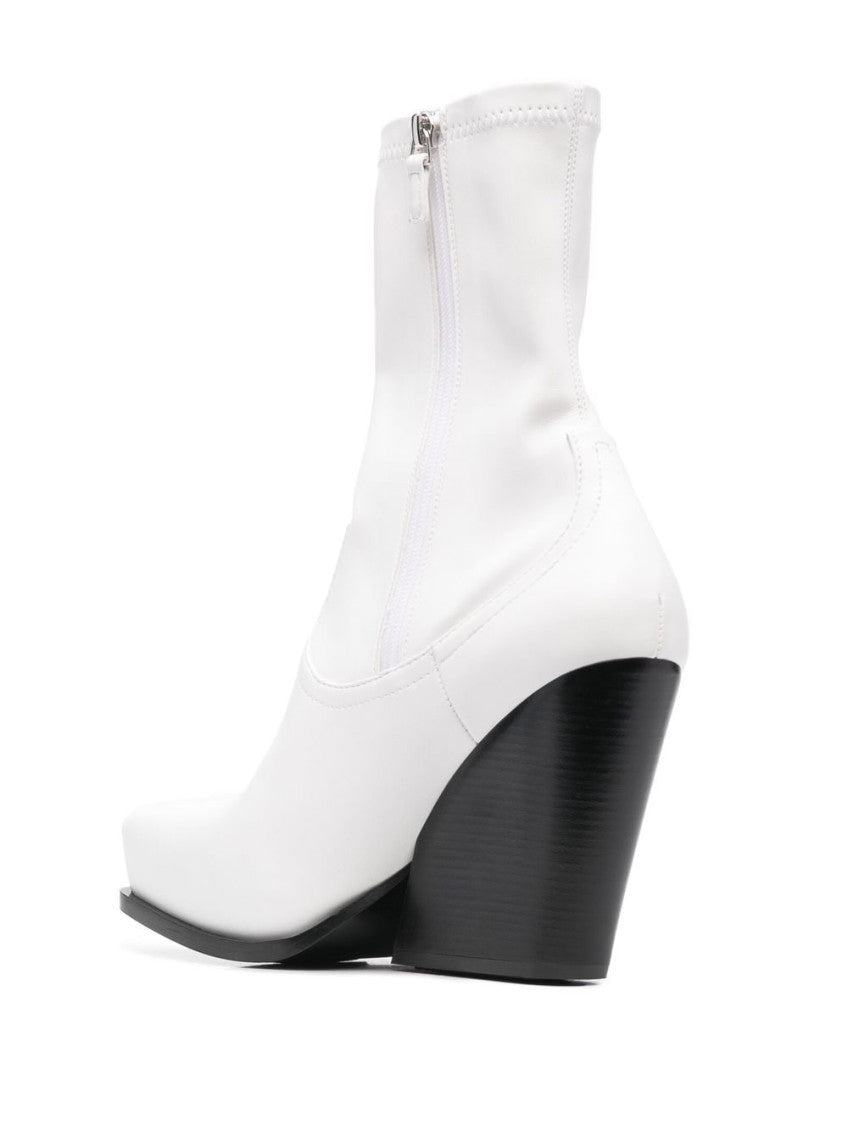 White Cowboy Ankle Boots 7