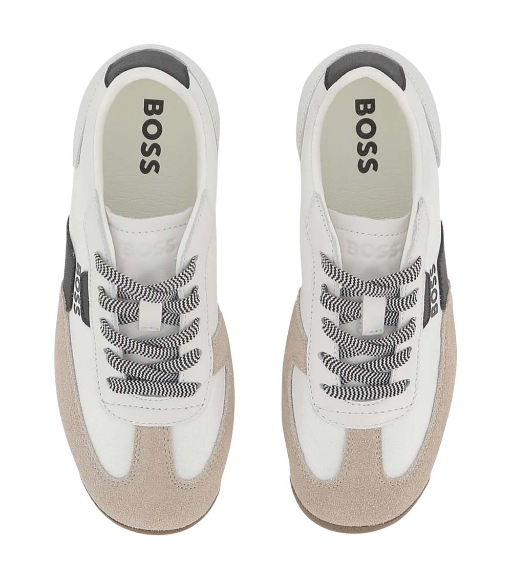 Boys White Logo Sneakers 4