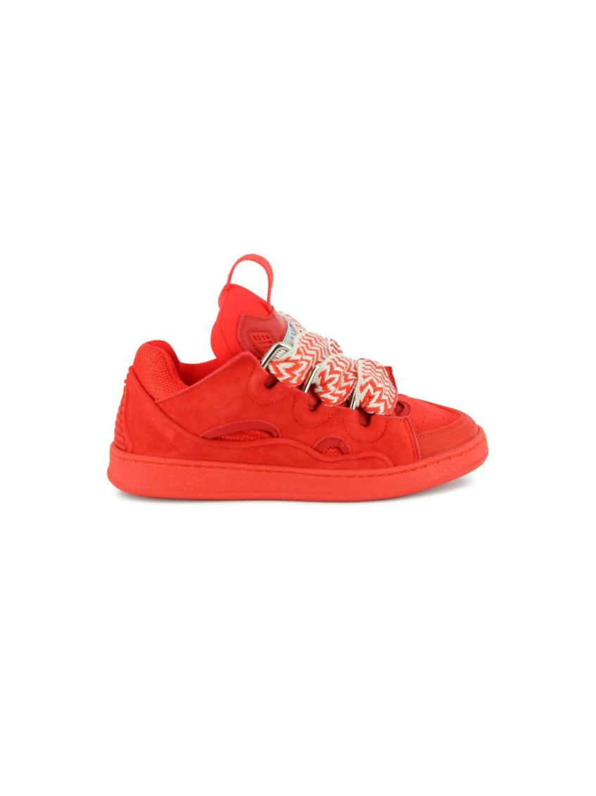 Kids Red Lace-up Sneakers 1