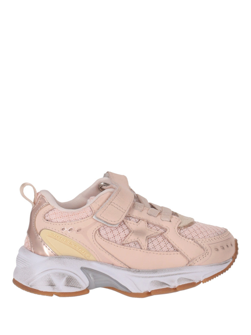 Babies Pink Lace-up Sneakers 1