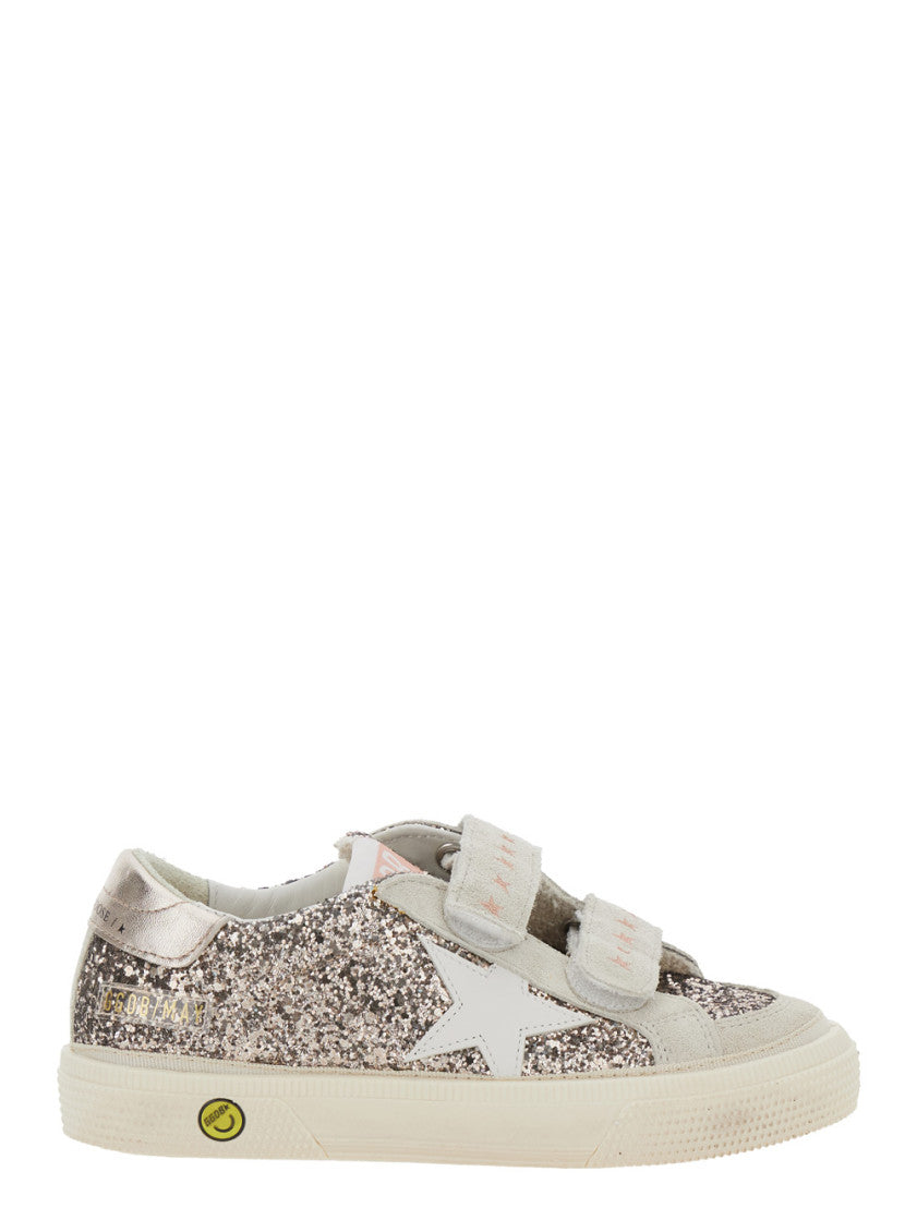 Girls Grey Glittered Sneakers 1
