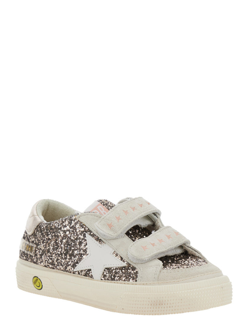 Girls Grey Glittered Sneakers 2