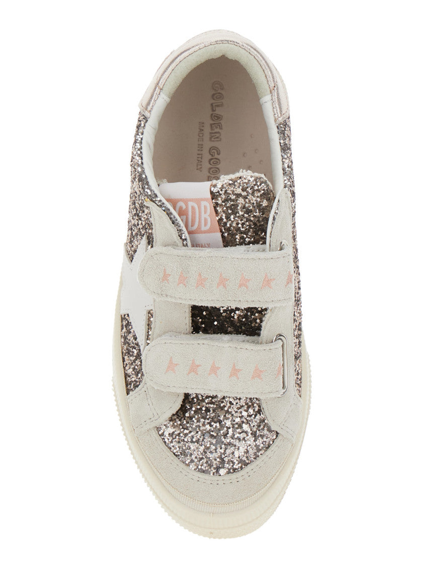 Girls Grey Glittered Sneakers 4
