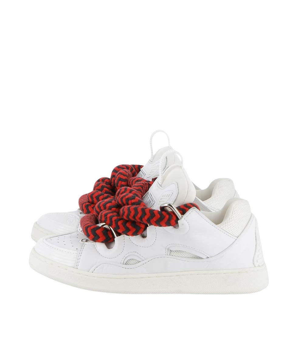 Kids White Leather Sneakers 3