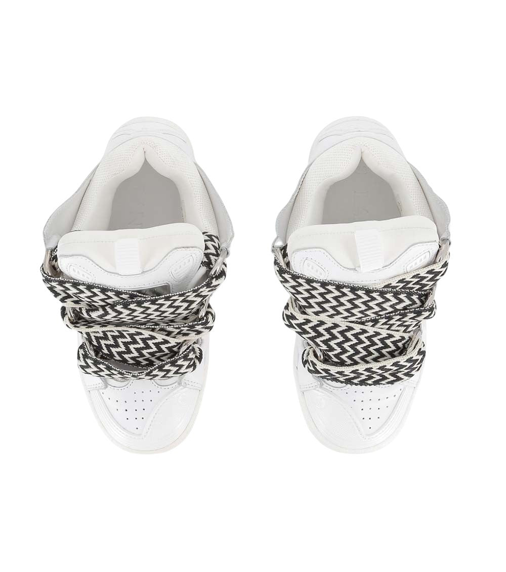 Kids White Leather Sneakers 4