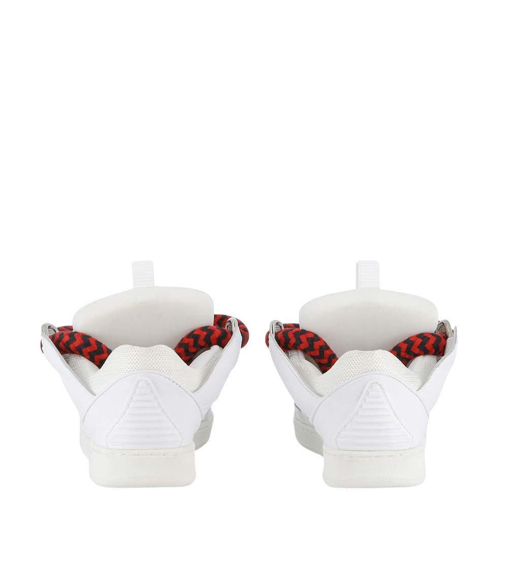 Kids White Leather Sneakers 5