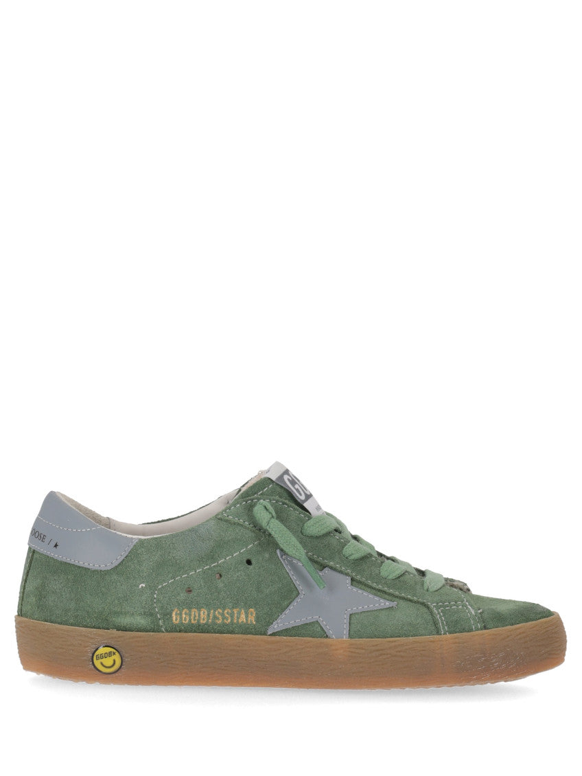 Kids Green Lace-up Sneakers 1