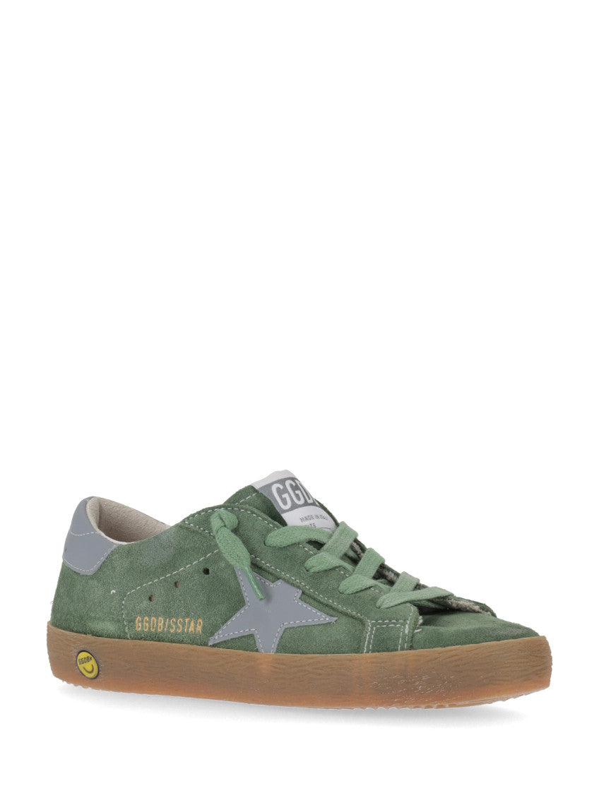 Kids Green Lace-up Sneakers 2