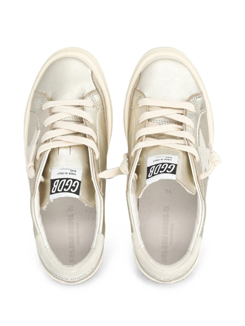 Girls Platinum Lace-up Sneakers 4