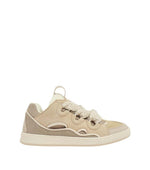 Kids Beige Lace-up Sneakers 1