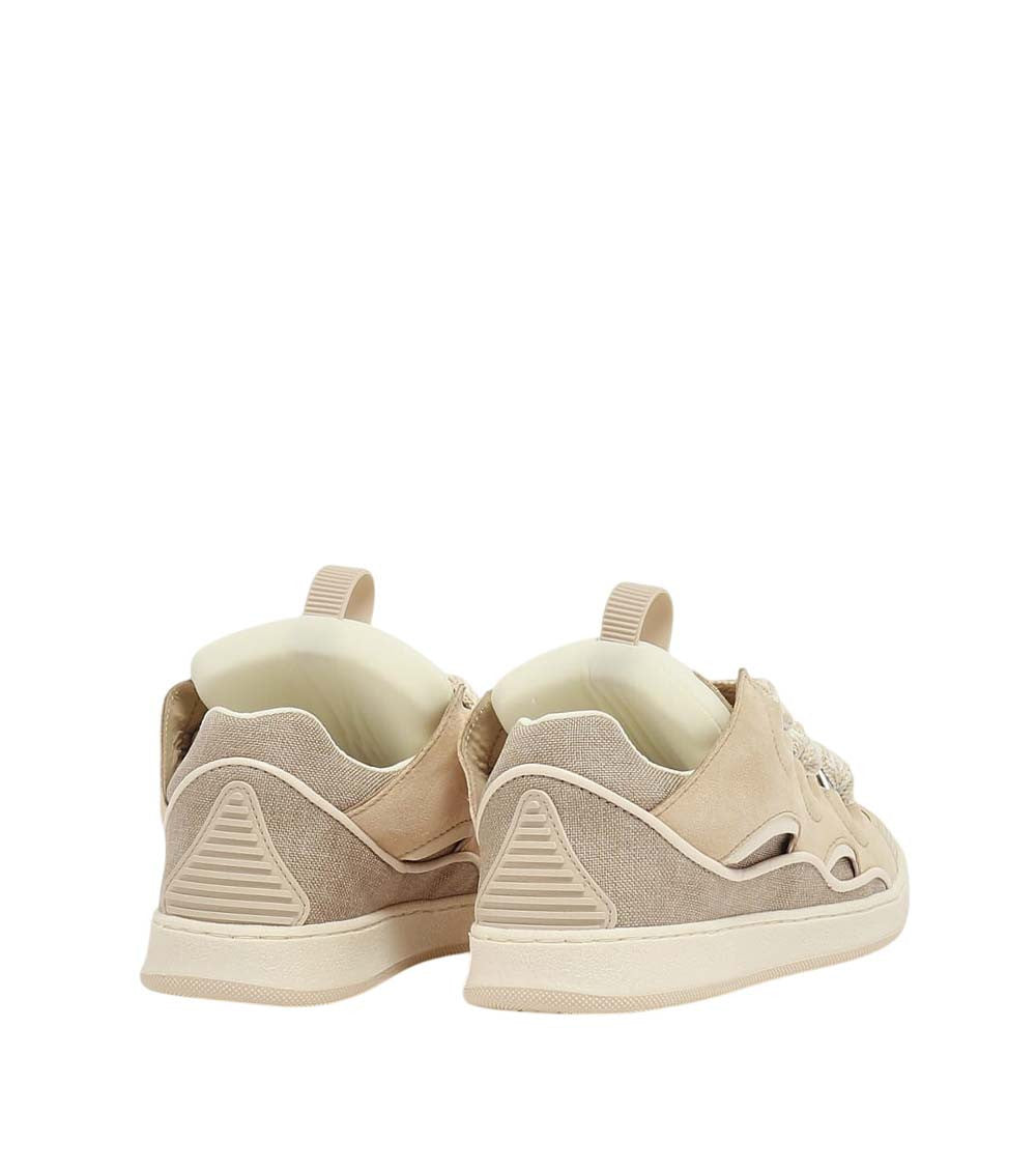 Kids Beige Lace-up Sneakers 3