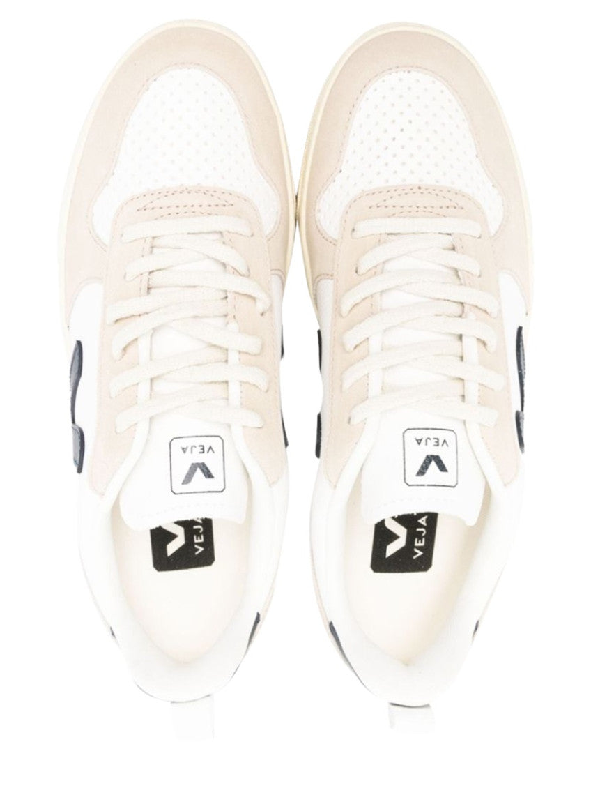 Kids White Color Block Sneakers 3