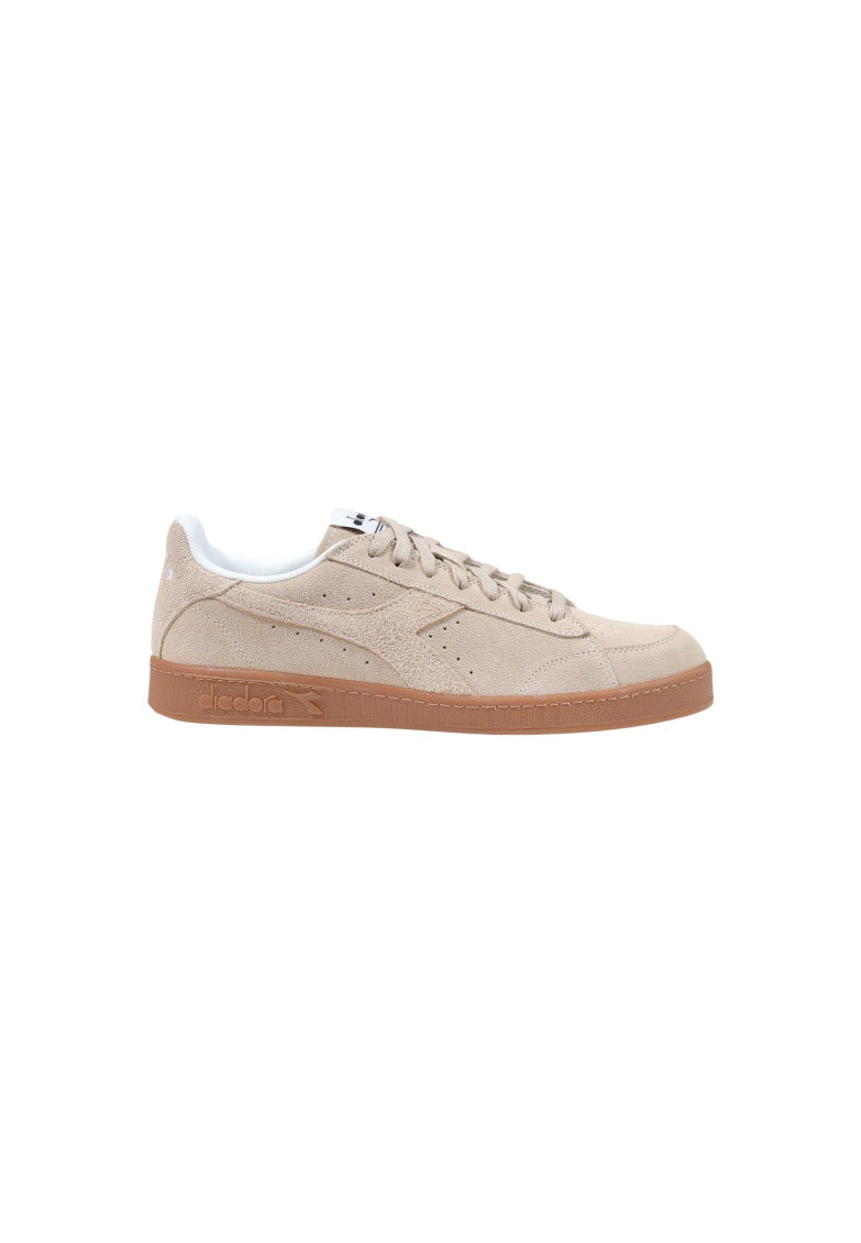 Beige Low Suede Sneakers 1