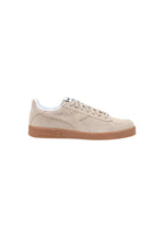 Beige Low Suede Sneakers 1