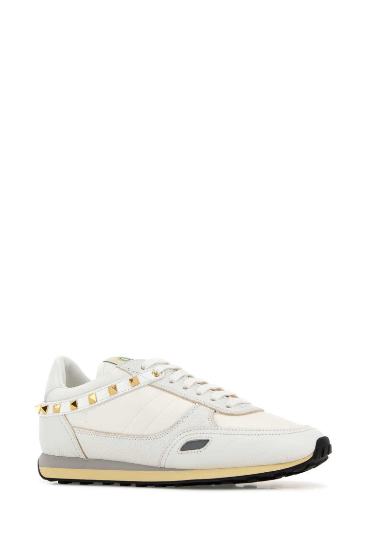 White Studded Sneaker 2