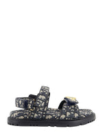 Navy Logo Sandals 1