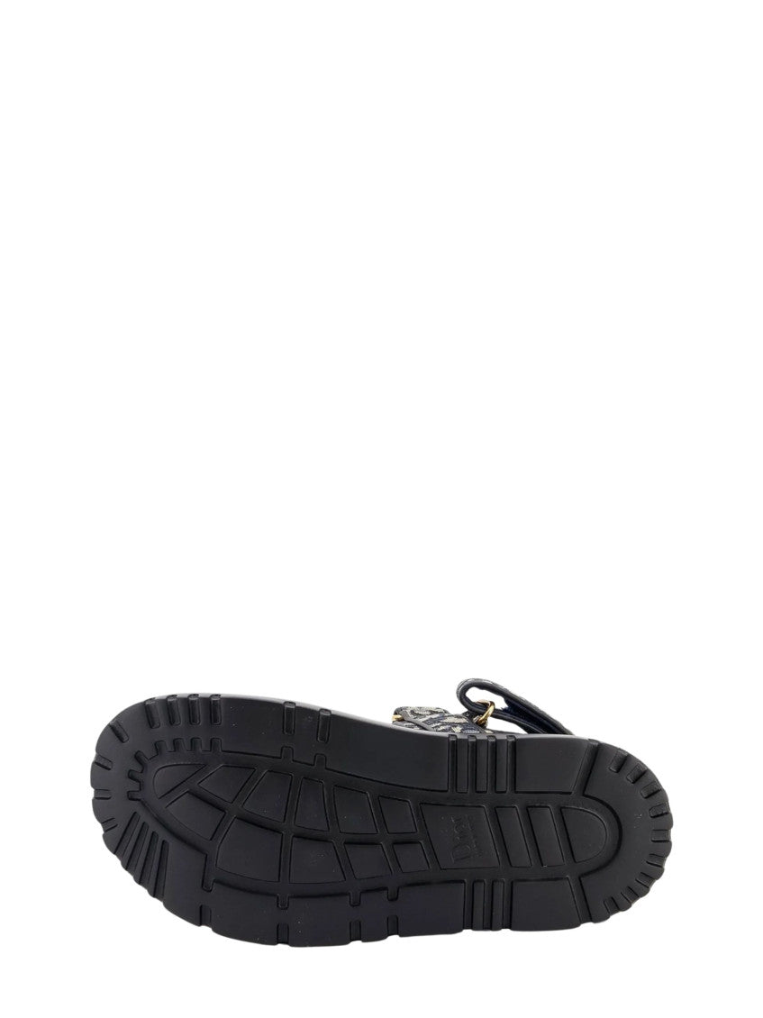 Navy Logo Sandals 3