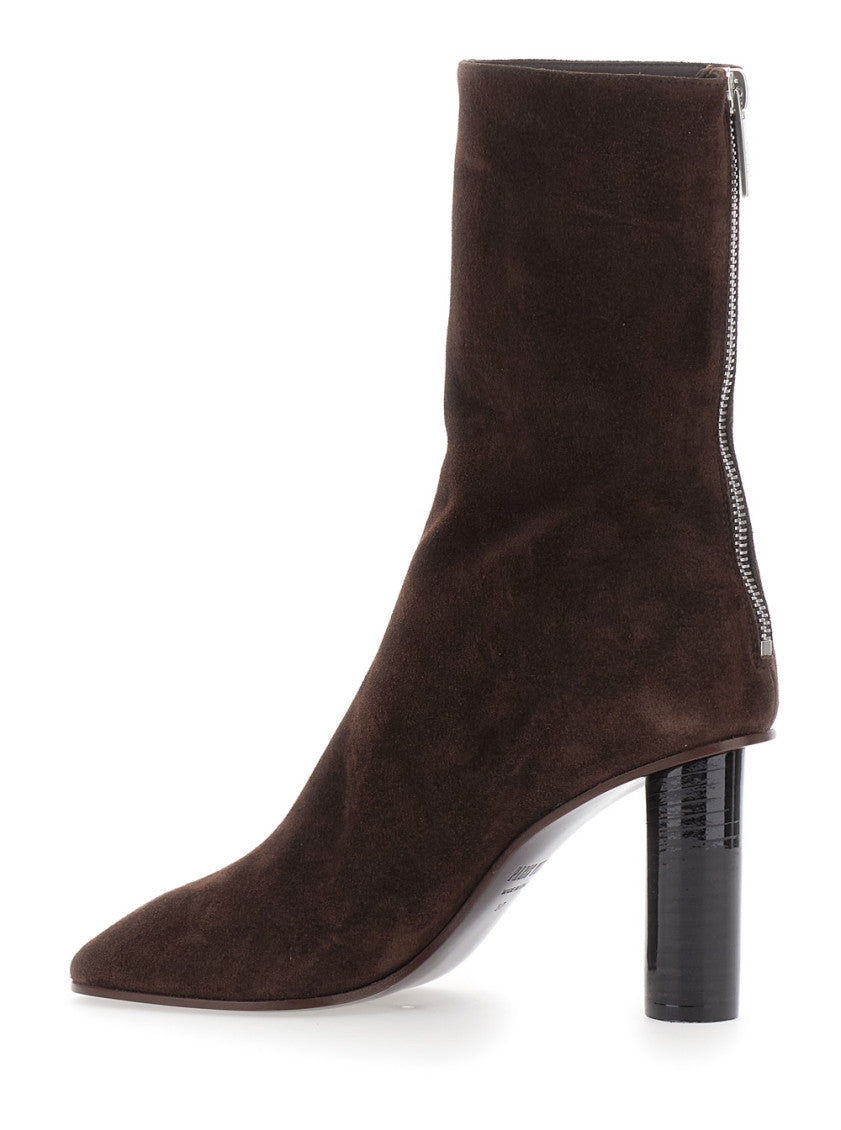 Brown High-heeled Ankle Boots 3