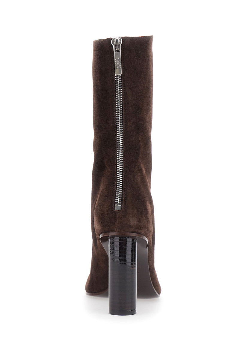 Brown High-heeled Ankle Boots 4
