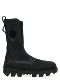 Black Leather Logo Boots 1