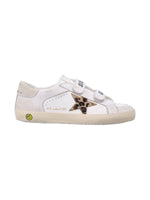 Girls White Leather Sneakers 1
