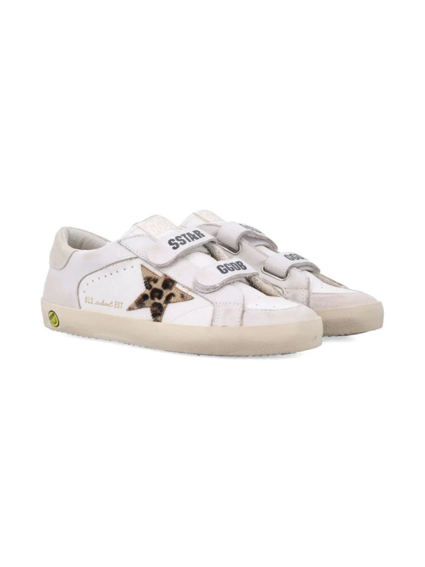 Girls White Leather Sneakers 3