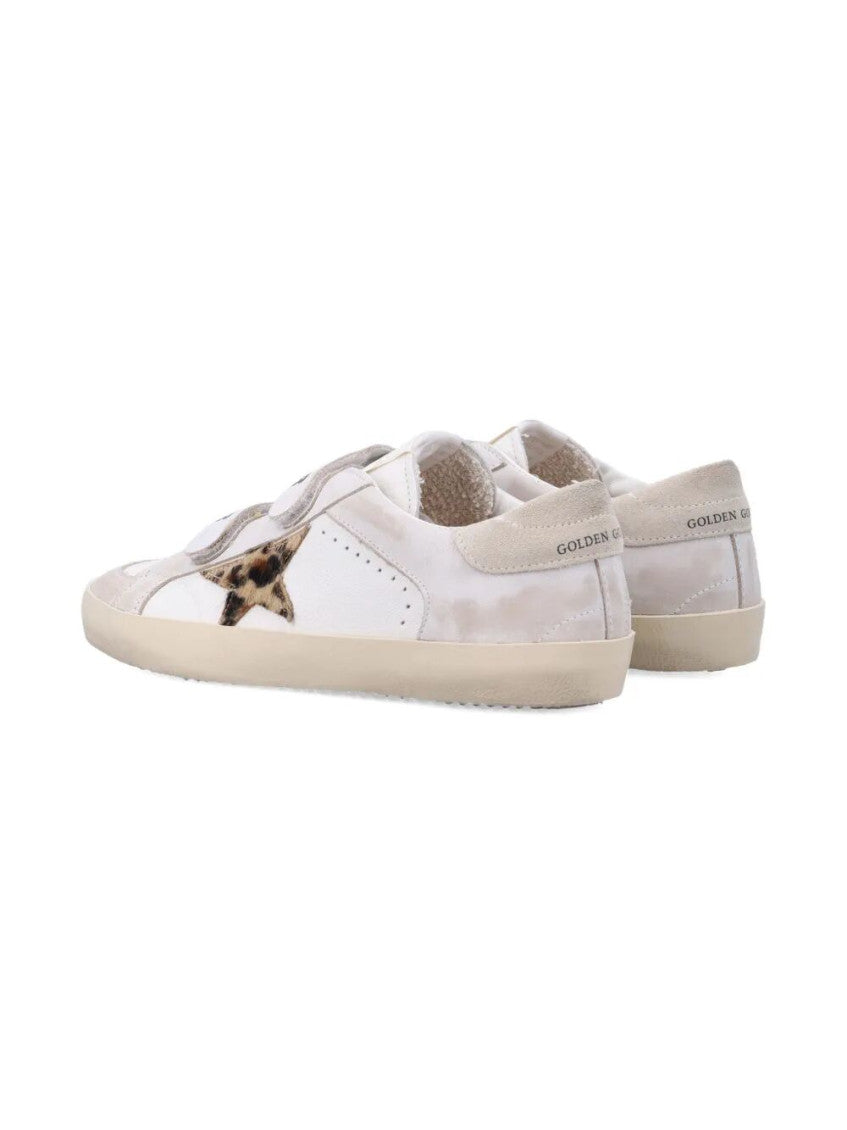 Girls White Leather Sneakers 4