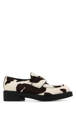 Brown White Slip-on Loafers 1