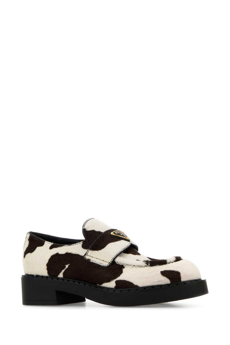 Brown White Slip-on Loafers 2